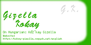 gizella kokay business card